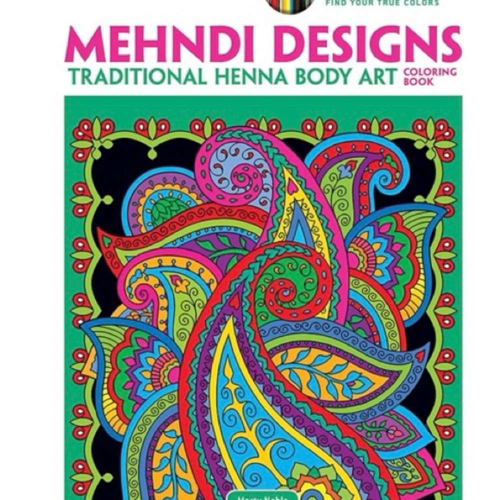 Marty Noble
NWT Dover Creative Haven Mehndi Designs Coloring Book